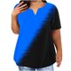 thumbnail image 1 of Plus Size Mujeres Blusas Cuello en V Casual Suelto Verano Blusa de Manga Corta para el Uso Diario Y Casual, 1 of 5