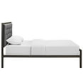 thumbnail image 2 of Mia Platform Twin Bed - Tranquil Sleep, Solid Construction, Elegant Design, Powder-Coated Steel Frame, Fabric Headboard with Tufted Buttons, No Box Spring Needed, Twin Mattress Not Included, 2 of 3