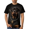 thumbnail image 4 of LAOLIUSN Men's Rottweiler 3D All Over Print T-Shirt, Realistic Dog Graphic Performance Tee, Stretch Breathable Quick Dry Short Sleeve Top, 3XL, 4 of 7