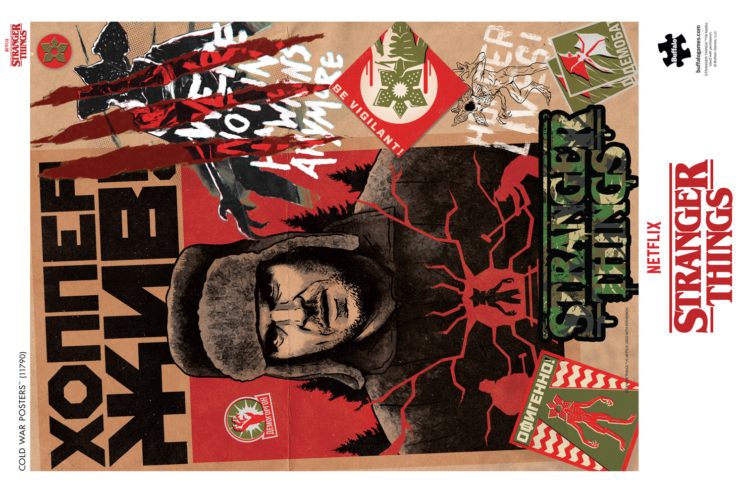 Buffalo Games 1000-Piece Stranger Things Cold War Posters Interlocking Jigsaw Puzzle