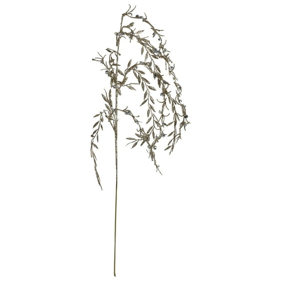 Northlight 41" Silver and Gold Glittered Willow Branch Christmas Spray