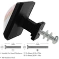 thumbnail image 4 of HemaKayy 3 Pack 1.45" Decorative Cabinet Knobs - Stylish ABS Glass Black Handles for Kitchen, Bedroom, & Home Furniture Decor - Durable & Elegant - Unique Marble Design, 4 of 7