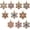 Snowflake, variant on 10PCS Acrylic Mimicry Diamond Painting Pendant, Double-Sided Printed Christmas Tree Ornament Craft Kit