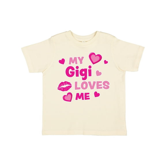 Inktastic Valentine's Day My Gigi Loves Me Hearts and Lips Boys or Girls Toddler T-Shirt