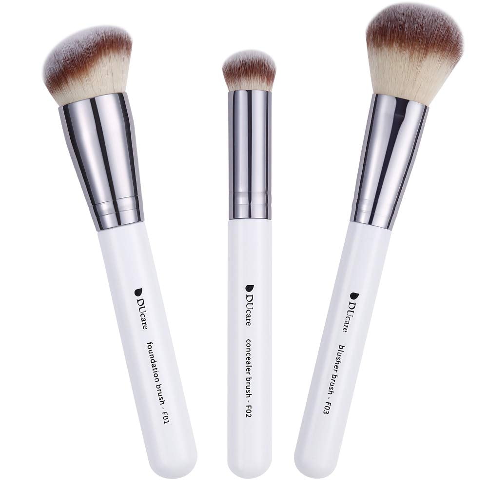 DUcare Makeup Brushes 3Pcs Foundation Contour Brush & Concealer Brush