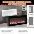 thumbnail image 4 of Garvee 50" Smart Electric Fireplace, Recessed & Wall Mounted Heater with WiFi & Alexa, 750W/1500W (5120 BTU), 12 Flame Colors, 3D Crackling Sound, Remote & Timer, CSA Certified, Thermostat 60-99°F, 4 of 8