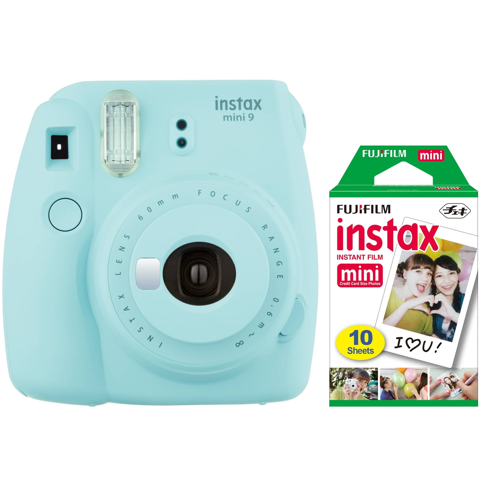 Fujifilm Instax Mini 9 Instant Camera (Ice Instax Mini Film Pack - Walmart.com