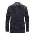 thumbnail image 5 of Fjofpr Blazers for Men Black Fashion Man Breasted Buckle Pocket Leisure Solid Color Tops Long Sleeves Blazer, 5 of 8