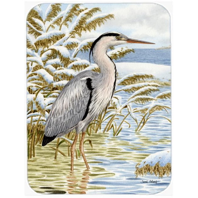 Carolines Treasures ASA2058LCB Blue Heron In The Water Glass Cutting Board- Large
