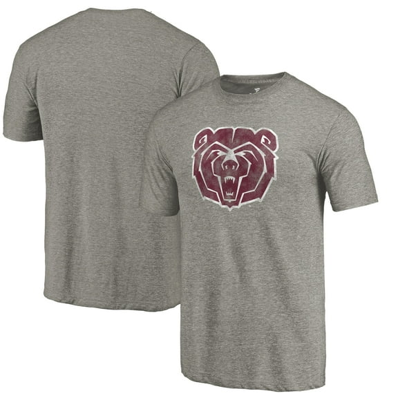 Men's Gray Missouri State University Bears Classic Primary Tri-Blend T-Shirt