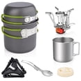 thumbnail image 2 of Ensemble de Cuisine de Camping 8 Pcs, Réchaud de Camping Pliant Léger avec Tasse en Acier Inoxydable et Fourchette Cuillère pour Cuisine en Plein Air Camping Randonnée Pique-Nique Randonnée, 2 of 7