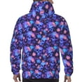 thumbnail image 7 of Uemuo Skull daisy purple Pattern Men's Hoodie - Casual Pullover Hoodie with Kangaroo Pocket, Stylish Hooded Sweatshirt for Everyday Wear-X-Large, 7 of 7