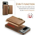 thumbnail image 3 of Dteck Case for Google Pixel 8 2023, RFID Blocking Leather Detachable Magnetic Wallet Card Cash Slot Case Cover Support Wireless Charging Functional Kickstand for Pixel 8,Brown, 3 of 11