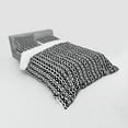 thumbnail image 3 of Ambesonne Ethnic Bedding Set 3 Pcs, Monochrome Chain Forms Art, Twin, Charcoal Grey and White, 3 of 3