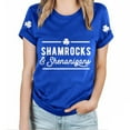 thumbnail image 2 of Outfmvch St Patricks Day Shirt Women St Patricks Day Shirt Womens Tops Wost. Day Funny and Shenanigans Casual T Shirt Casual T Shirt Letters Printed Crew Neck Shirt Wopullover T Shirt Blue 3xl, 2 of 7