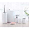 thumbnail image 5 of Juego de 6 accesorios de baño que incluye dispensador de jabón, escobilla de baño y portaescobillas blanco, 5 of 5