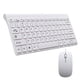thumbnail image 2 of Combo de teclado y ratón de membrana premium con cable de 78 teclas y conexión USB para PC, portátil y notebook, color blanco, 2 of 8