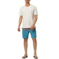 thumbnail image 2 of MODA NOVA Big & Tall Men's Summer Color Block Shorts Drawstring Board Shorts Red Blue 38W, 2 of 5