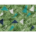 thumbnail image 5 of oneOone Rayon Green Fabric Texture & Triangle Geometric Sewing Material Print Fabric By The Yard 56 Inch Wide, 5 of 5
