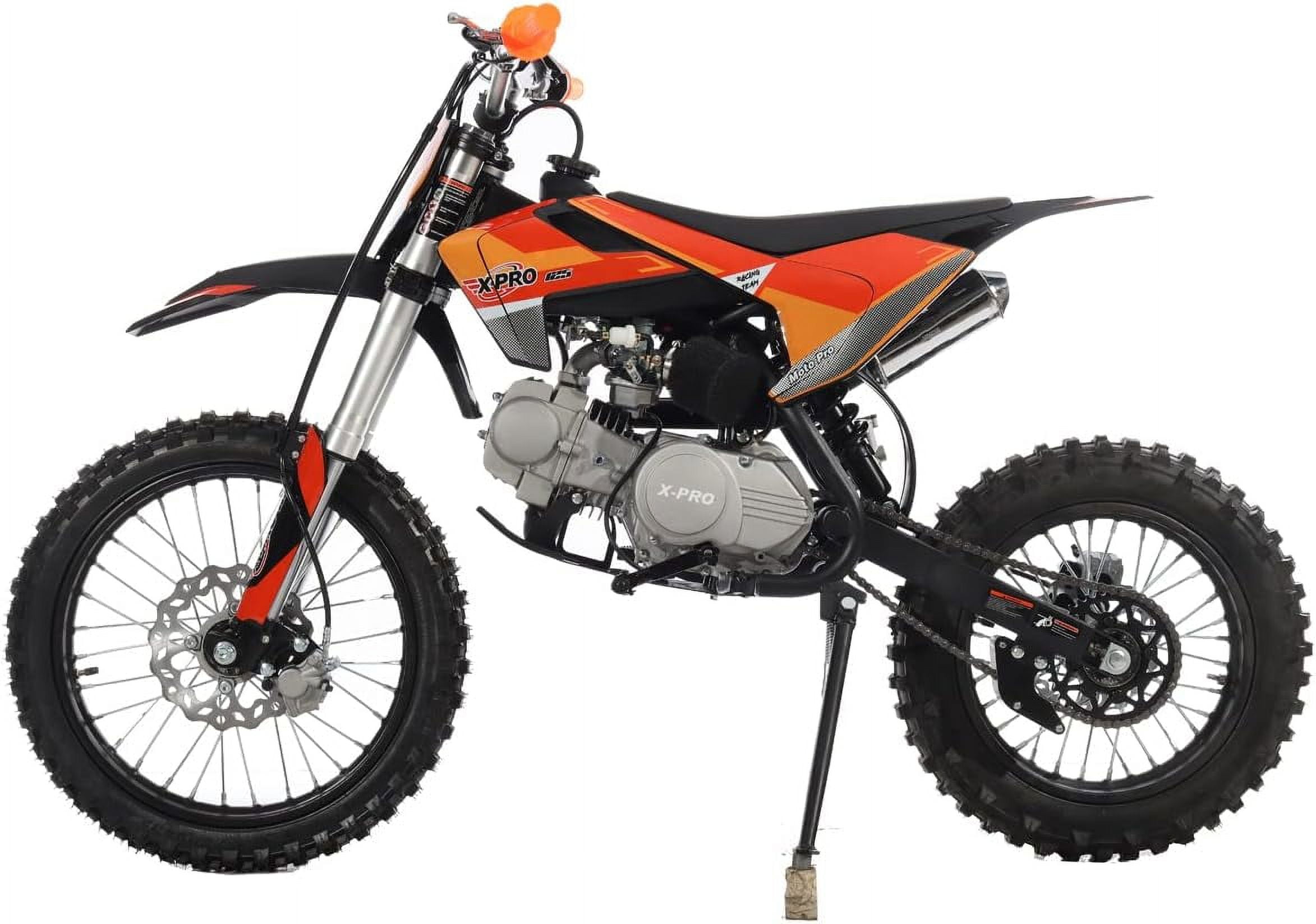 X-Pro Brand New X9 125cc Pit Dirt Bike with 4-Speed Manual Transmission Kick Start 17"/14" Tires