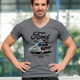 thumbnail image 4 of 1969 Ford Torino GT Cobra V-Neck T-shirt American Muscle Car Classic Vintage Retro FoMoCo Performance Licensed Tee, 4 of 7