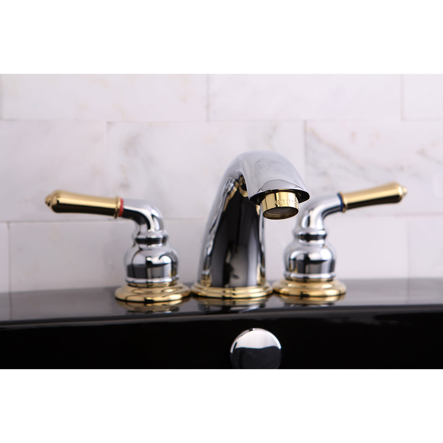 Kingston Brass KB967 Magellan 1.2 GPM Widespread Bathroom Faucet - Brushed Nickel/Polished