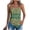 Green A, variant on IFNWSV Tank Tops for Women Bohemian Print Sleeveless Asymmetrical Hem Casual Summer Blouses Camisole Tops Green S
