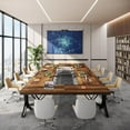 thumbnail image 3 of Tribesigns 6.5 FT Conference Table for 6-8 People, 78 inch Long Rectangular Seminar Table with Strong Metal Frame (Only Table, 1pc), 3 of 5