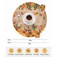 thumbnail image 6 of 13 Inch Round Placemats Set of 4, Orange Yellow Pumpkin Non Slip Heat Insulation PP Table Mats, Thanksgiving Botanical Wooden Leaves Fall Washable Place Mats for Kitchen Dining Party Table Decor, 6 of 7