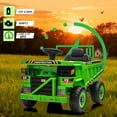thumbnail image 6 of 12V Ride On Dump Truck Kids Ride On Car for Kids, Battery Powered Electric Car with Remote Control, Electric Dump Bed, Wear-Resistant Tires, 4 Wheels Tractor Ride On Toys, Green, 6 of 7