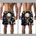 thumbnail image 3 of luoweisi Men's Beach Shorts Quick Dry Swim Trunks with Mesh Lining Skull Butterfly S, 3 of 5