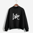 thumbnail image 2 of CEHVOM Femmes Mode Décontractée Imprimé Col Rond Ample Manches Longues Hauts Courts Blouse Chandails Sans Capuche Liquidation, 2 of 5
