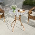 thumbnail image 2 of Gymax 27.5'' Outdoor Bistro Table PE Rattan Round Patio Side Table w/ Heavy Duty Metal Frame, 2 of 10