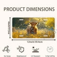 thumbnail image 2 of License Plate, Highland Cow in Meadow Decorative Front,Personalized Stainless Steel License Plate Cover For Men Women,12.2" X 6.2", 2 of 7