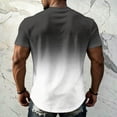 thumbnail image 5 of JULMCOMO Men's Shirts Ombre Gradient Crew Neck Short Sleeve Loose Fit Casual T Shirt Breathable Soft Comfy Summer Classic Tees White XL, 5 of 5