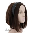 thumbnail image 3 of Motique Accessories 1.5 inch Wide Metallic Quilted Hard Headband - Black, 3 of 3
