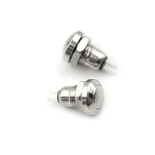 Details about   2pcs 8mm Mini Micro 2Pin Metal Waterproof Momentary Push Button Switch G3 WH
