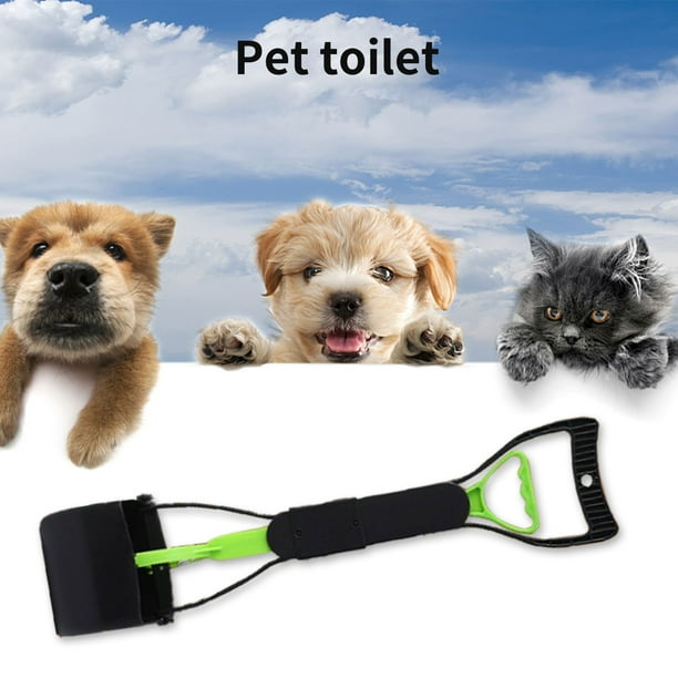 Styesk Foldable Dog Poop Waste Collection Scoop Sturdy Pet Poop Basket With Long Handle High Strength Substance And Spring For Picking Up Grass And