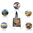 thumbnail image 5 of Canvas Tote Bag for Women Girls Design Print Flower-festooned Friends Tote, 5 of 8