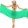 thumbnail image 5 of HAPPY BAY Women's Summer Short Beachwear Sarong Coverups Chiffon Short Beach Tie Wraps Skirt Sheer Swim Cover up Bathing Suit One Size Mint, 5 of 5