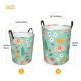 thumbnail image 5 of Balery Elephant and Flowers Round Laundry Basket with Handles Waterproof Freestanding Laundry Hamper for Clothes Toys in the Dorm and Family-Small, 5 of 8