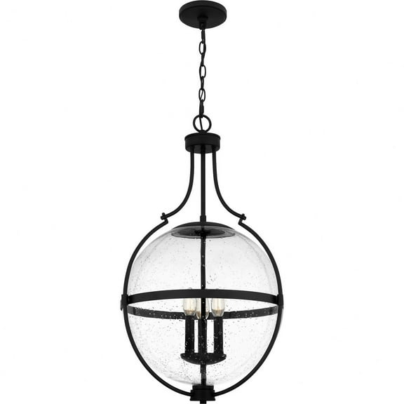 Quoizel Chicago 3-Light Matte Black Pendant Light