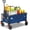 Blue, variant on Collapsible Wagons Carts Foldable with Extended Tailgate, Folding Wagon Cart on Wheels, Portable Heavy Duty Shopping Carts for Groceries, Apartment, Garden, Camping, Sports, Outdoor (Pink)