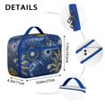 thumbnail image 4 of Dark Lunch Bag – Gothic Moon Starry Night Steampunk Celestial Cosmic Sunburst Lunar Eclipse Astral Insulated Lunch Tote for School, Daycare, and Travel, 4 of 4