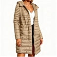 thumbnail image 6 of Enjoytime Puffer Jacket Womens Long Sleeve Zipper Button Hooded Long Quilted Coat Trendy Casual Lightweight Warm Outerwear, 6 of 8