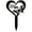 Black Heart Butterfly-Mom, variant on Metal Cross Garden Stake Graves Cemetery Decorations, Cemetery Memorial Cross Stake for Mom, Metal Cross Yard Stake Grave Markers, Memorial Signs Marker for Mom Grave