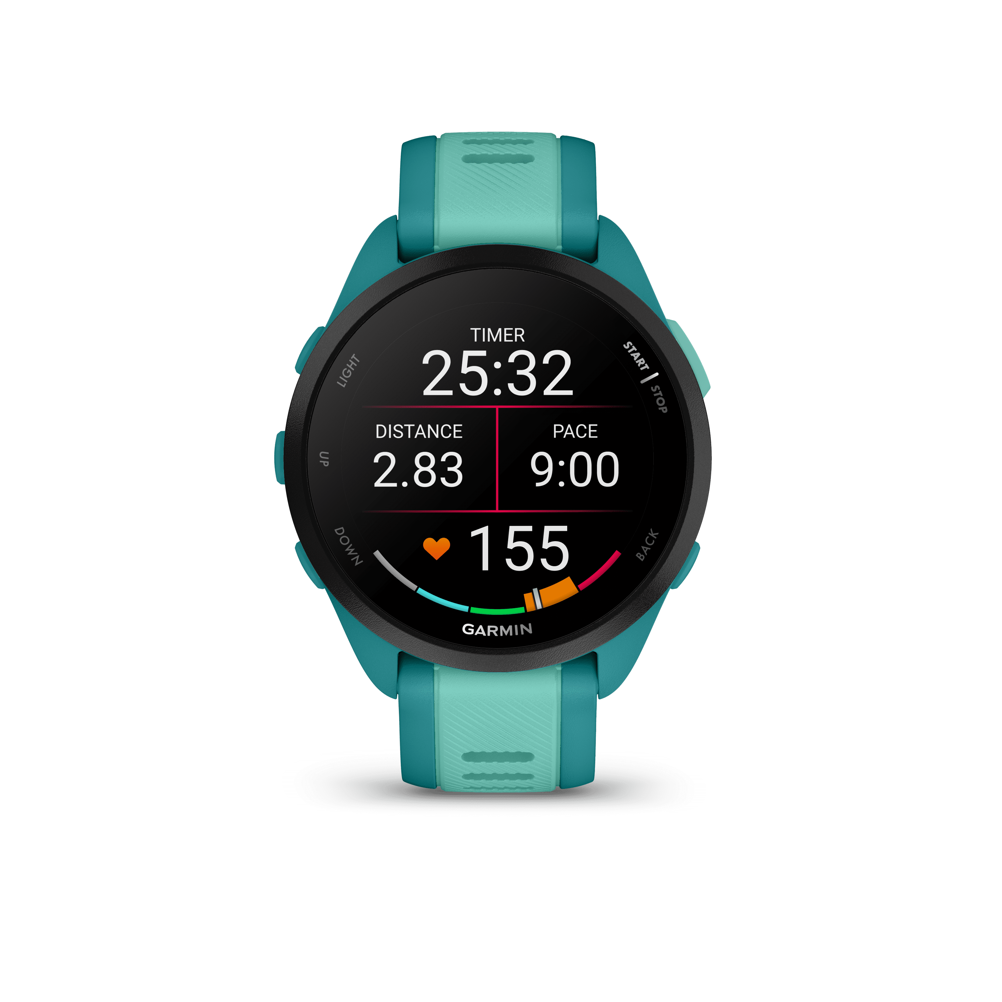 Garmin Forerunner 165 Music GPS Running Smartwatch, Turquoise and Aqua Bundle