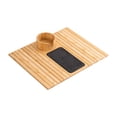 thumbnail image 2 of TISHITA Bamboo Sofa Arm Tray Table Couch Cup Holder Sturdy,Creative,Organizing Bracket,Foldable Couch Armrest Tray Portable for Phone, 2 of 7