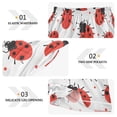 thumbnail image 3 of Women's Silk Pajama Shorts Red Ladybugs Pajama Shorts Women's Casual Pajama Shorts with Pockets, 3 of 6