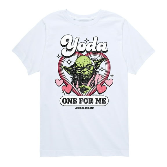 Star Wars - Valentine Yoda One For Me - Toddler And Youth Short Sleeve Graphic T-Shirt